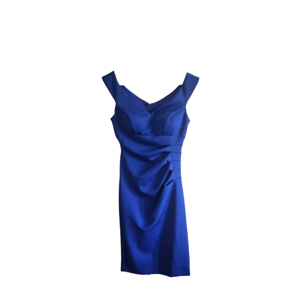Cache Dress Royal Blue Slinky Cocktail Size 0 - Picture 1 of 4